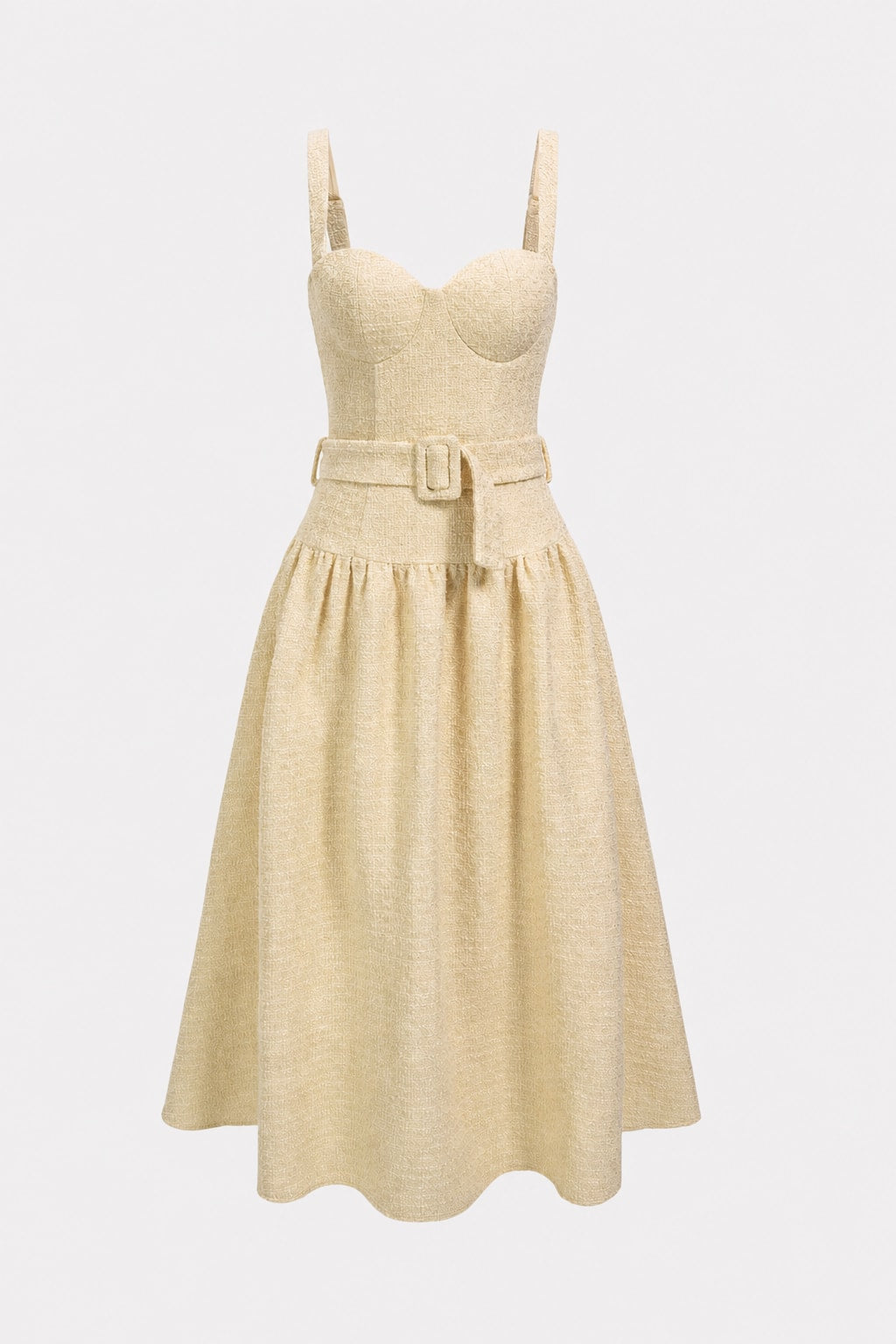 Textured Belted Backless Maxi Dress - 1