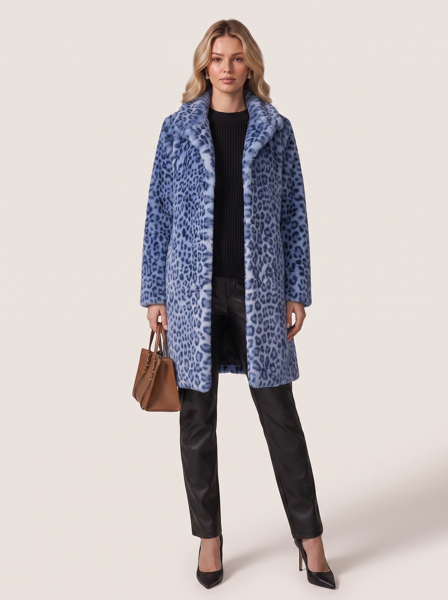 Leopard Print Insulated Winter Coat - view 8