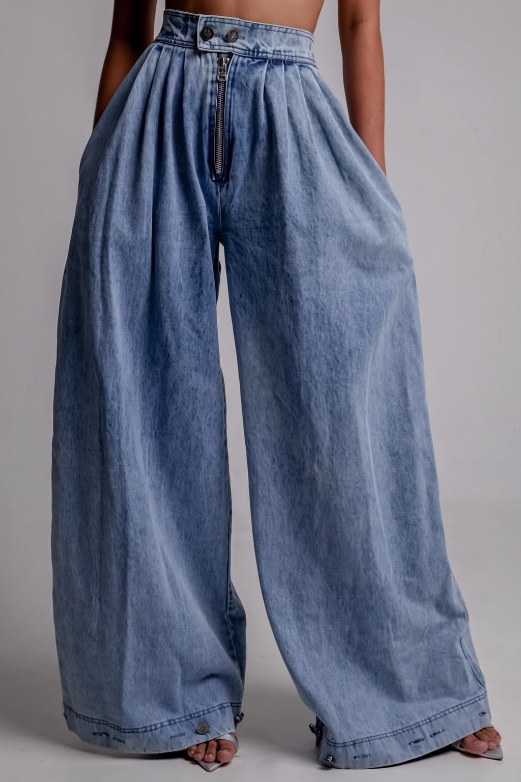 Denim High-Waist Vintage Loose Jeans - 5