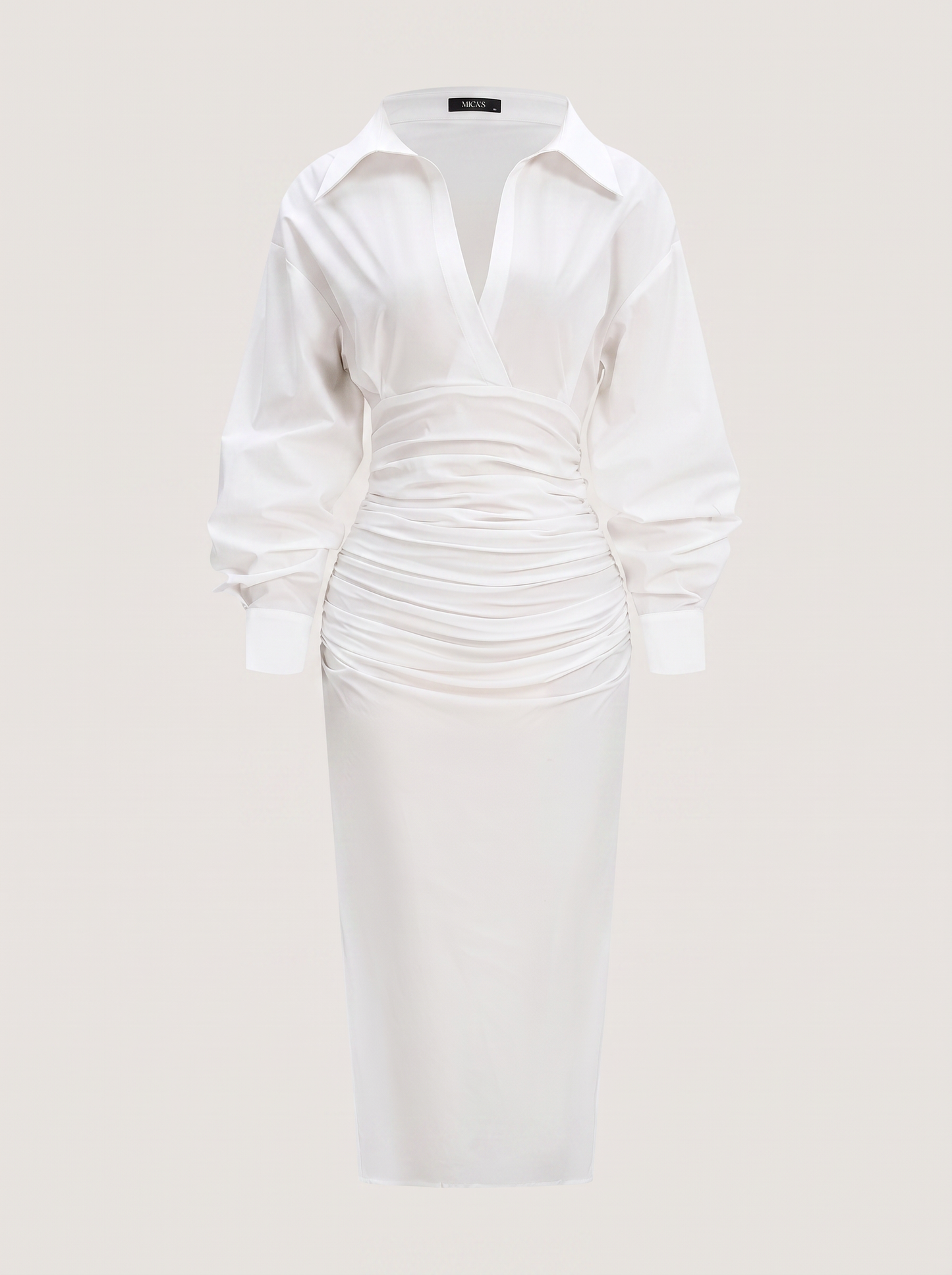Polyamide Blend Ruched Midi Dress - view 8