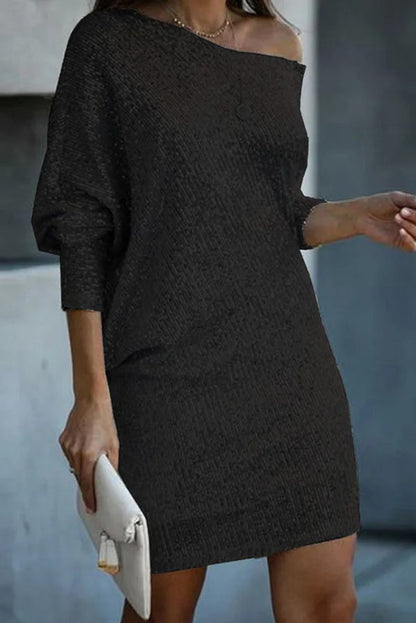 Sequin off-shoulder stretch mini dress - view 3