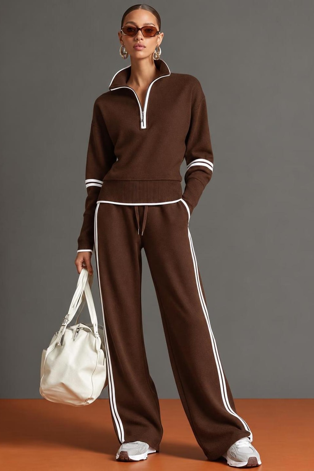 Soft-Stretch Wide Leg Two-Piece Lounge Set - 6