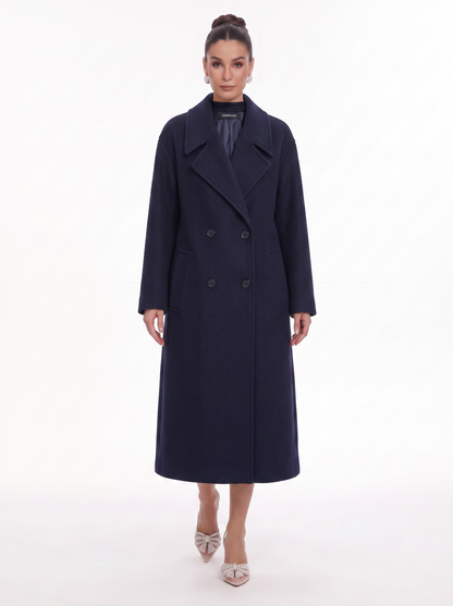 Double-Breasted Blend Overcoat in Six Colors - view 6