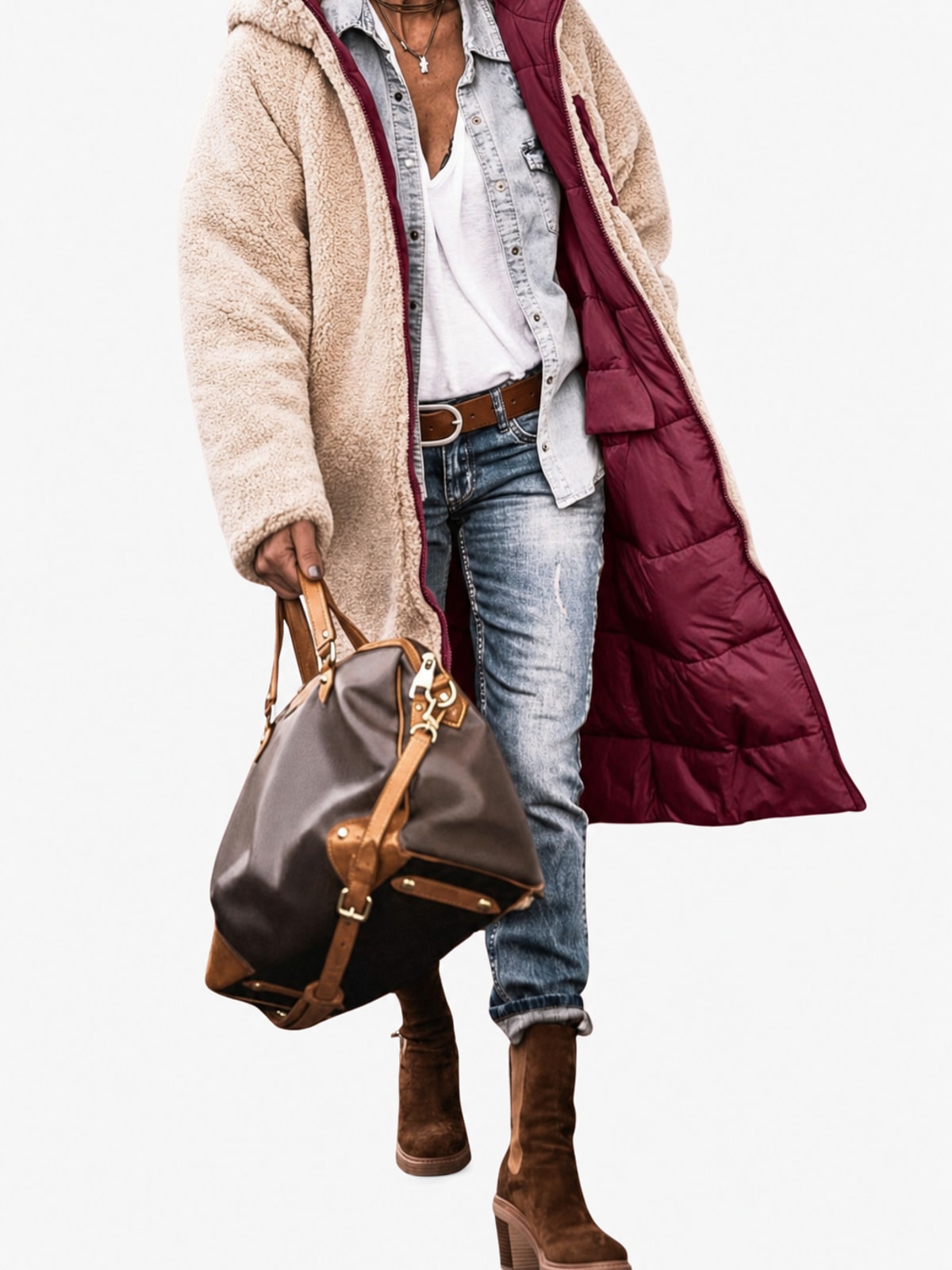 Reversible Tailored Coat Long Winter Fit - 8