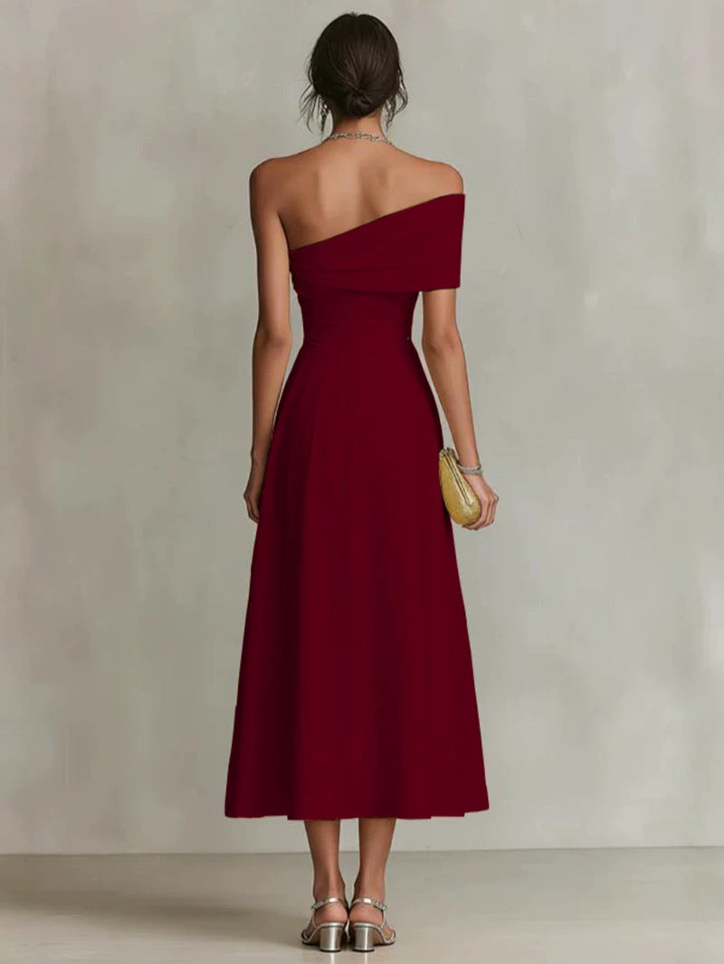 Flowy Maxi Dress With Round Neckline - view 3