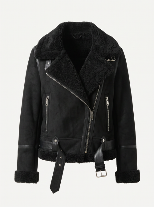 Thermal-lined aviator bomber jacket