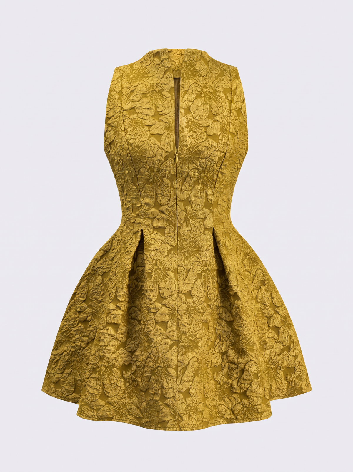 Ruched Jacquard Mini Dress