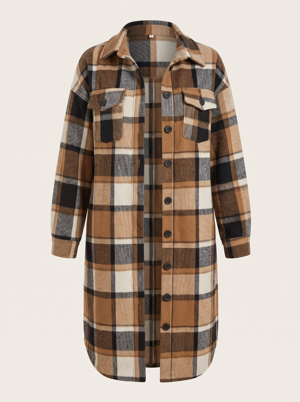 Longline Checked Coat