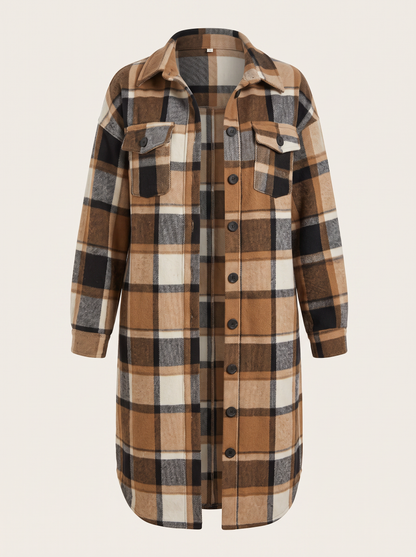 Longline Checked Coat