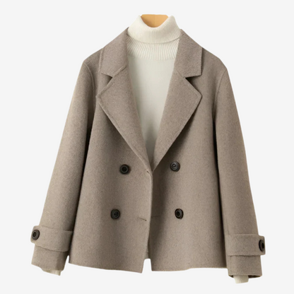 Double-Breasted Short Coat, Hip Length - view 6