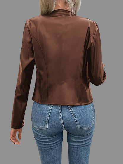 Cropped Full-Zip Jacket in Loess Ochre - view 4