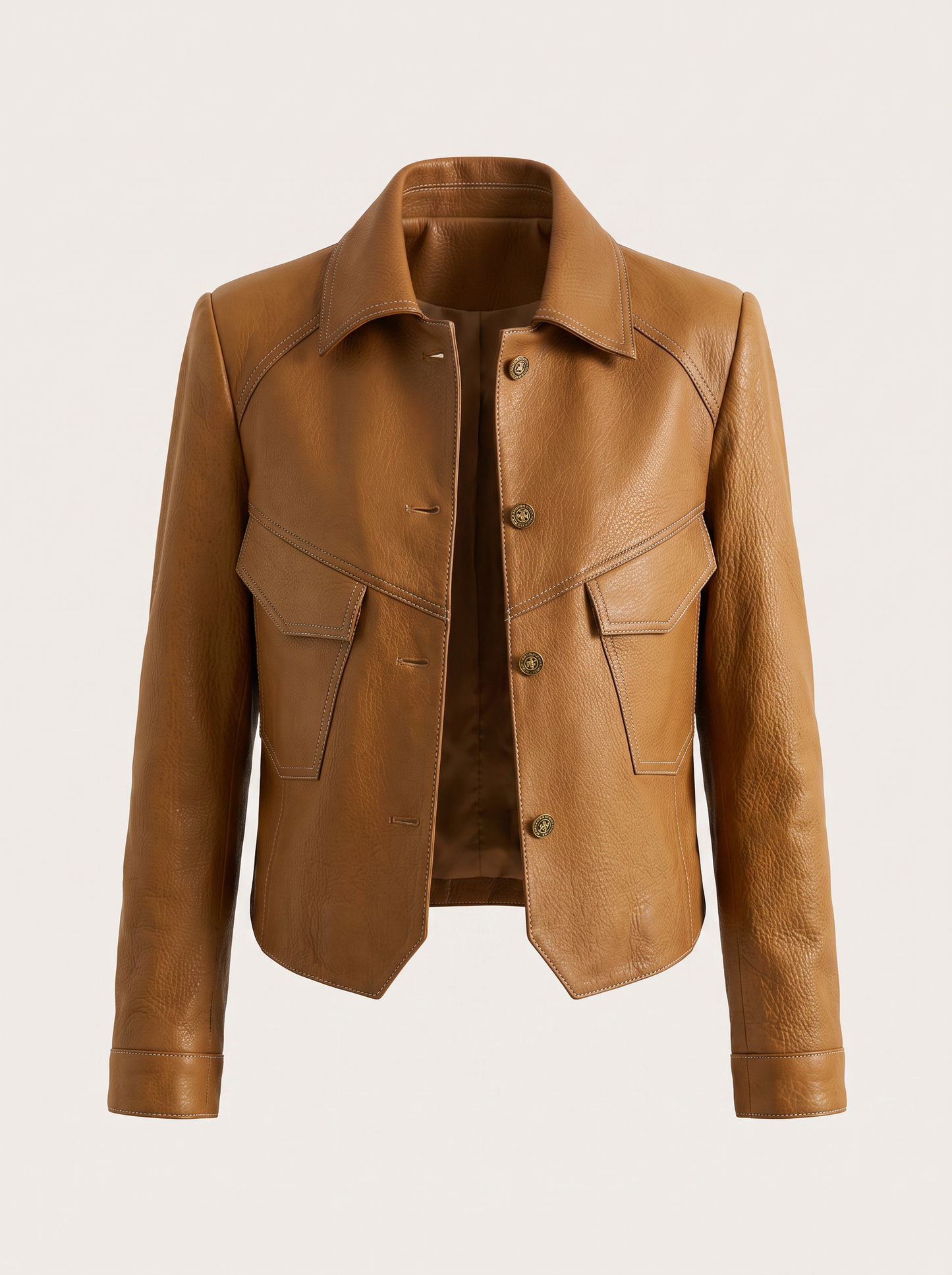 Slim Fit Leather Moto Jacket