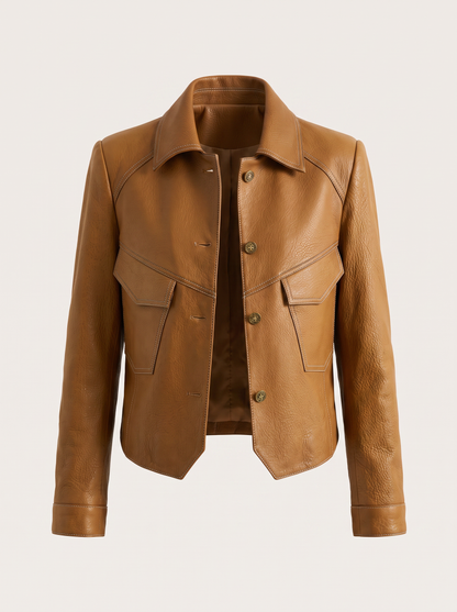 Slim Fit Leather Moto Jacket