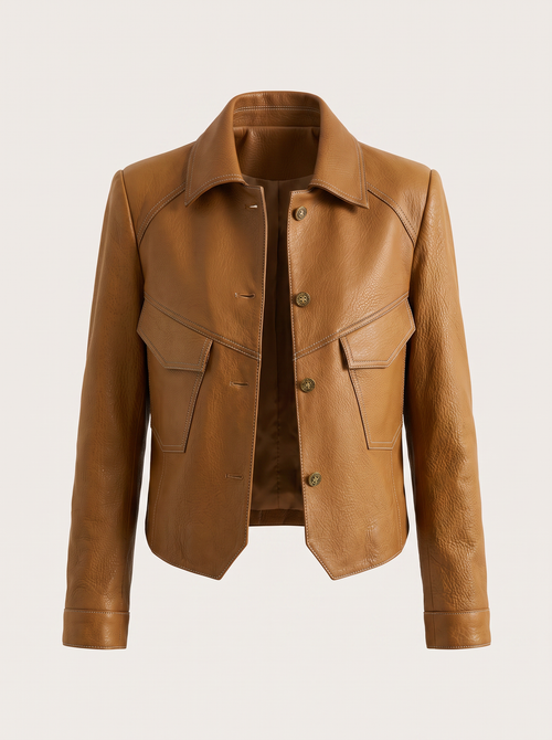 Slim Fit Leather Moto Jacket