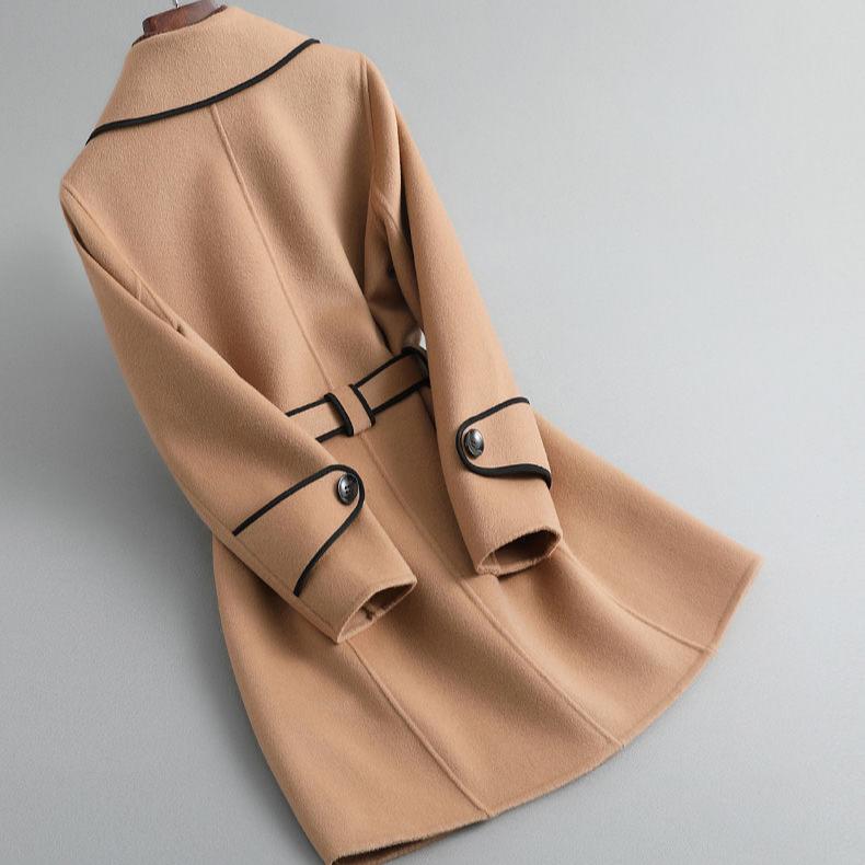 Wool blend overcoat with adjustable tie belt - view 8