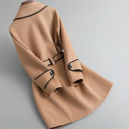 Wool blend overcoat with adjustable tie belt - view 8