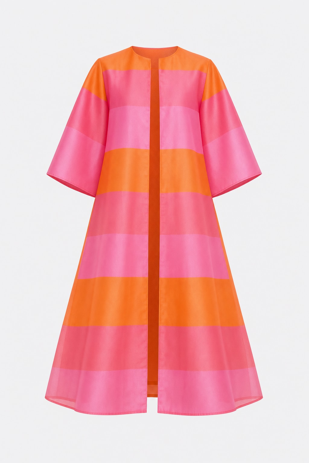 Chic Polyester Short Sleeve Striped Jacket - 1