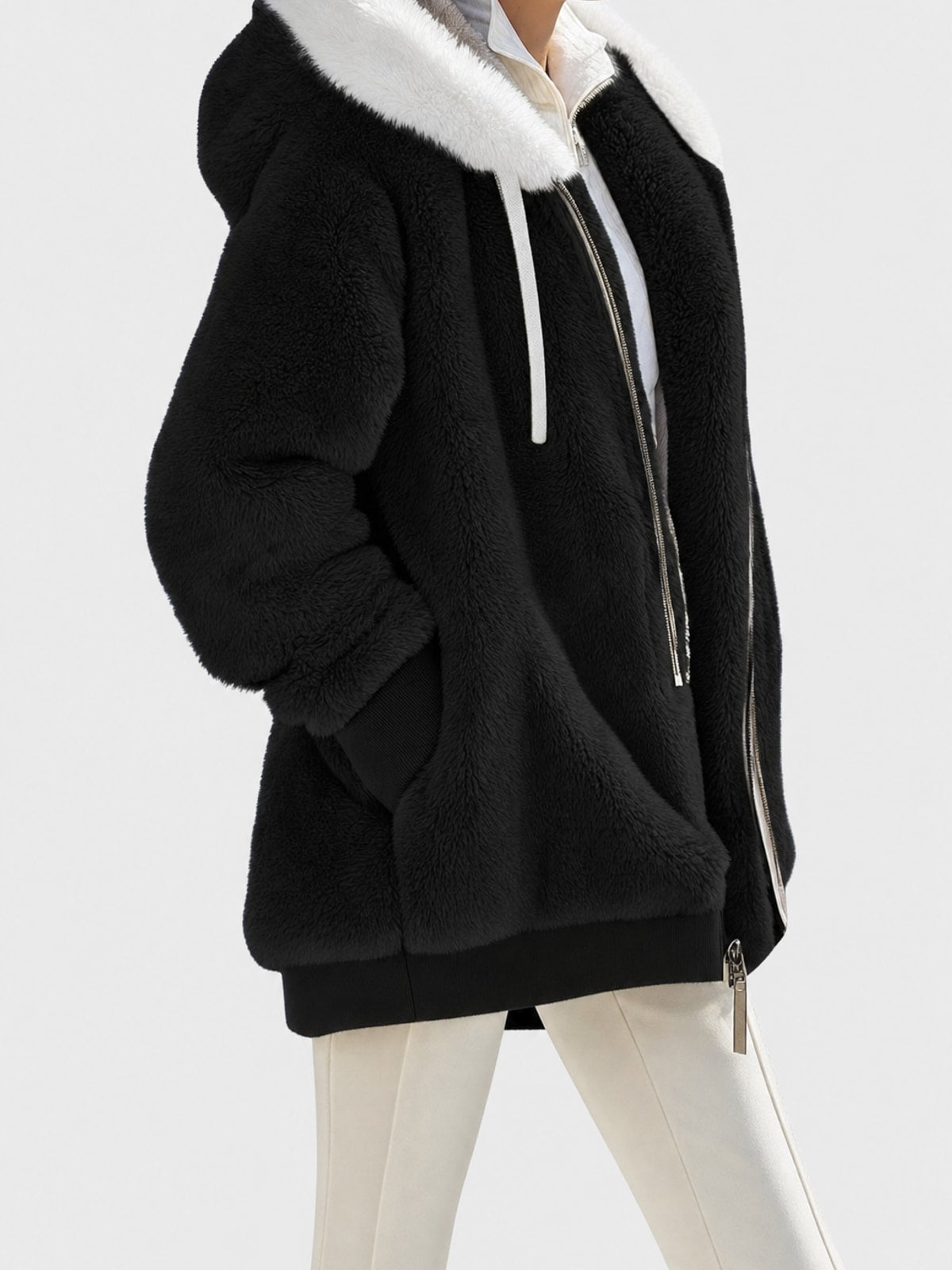 Women's Puffer Jacket with Faux-Fur Hood Warm Winter Coat - 14