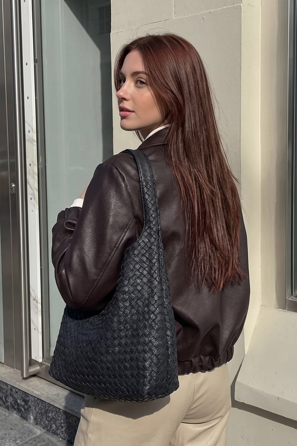 Coated Bomber Jacket With Point Collar - 11