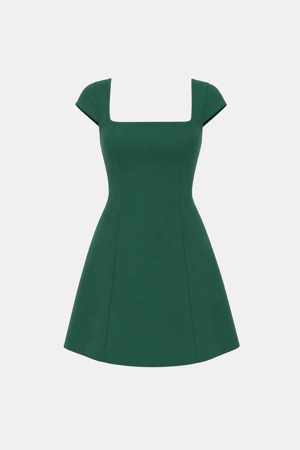 White satin A-line cap sleeve dress - view 8