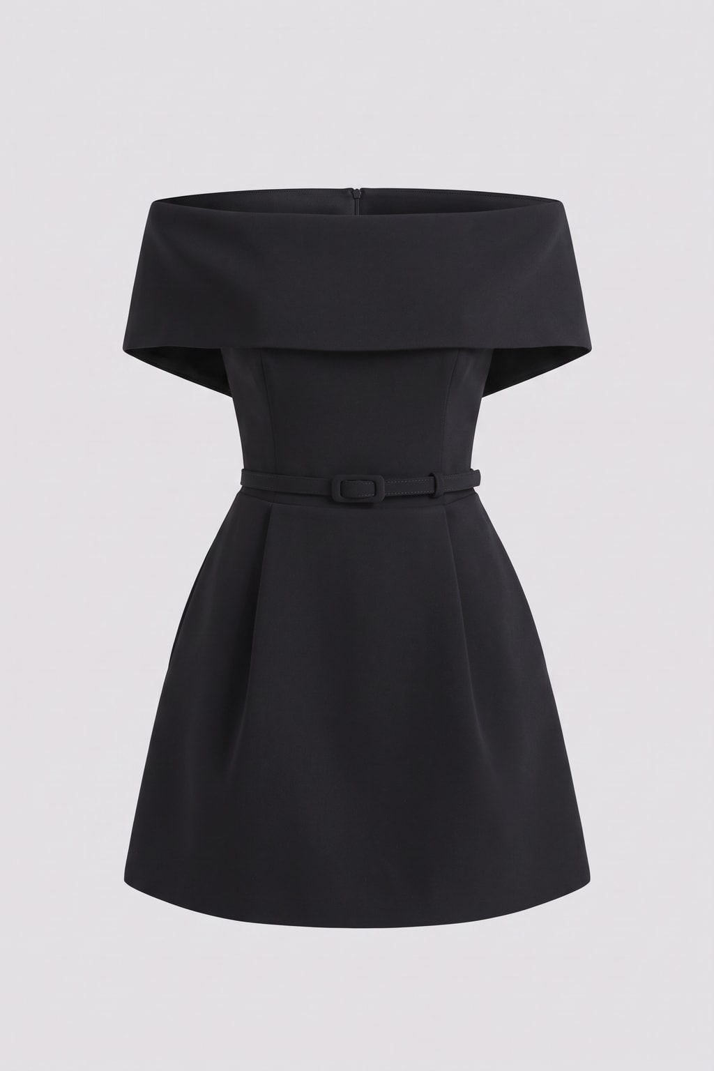 Elegant Off-Shoulder Ruched Mini Dress - 1