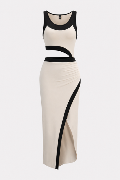 Cut-Out Jersey Midi Dress