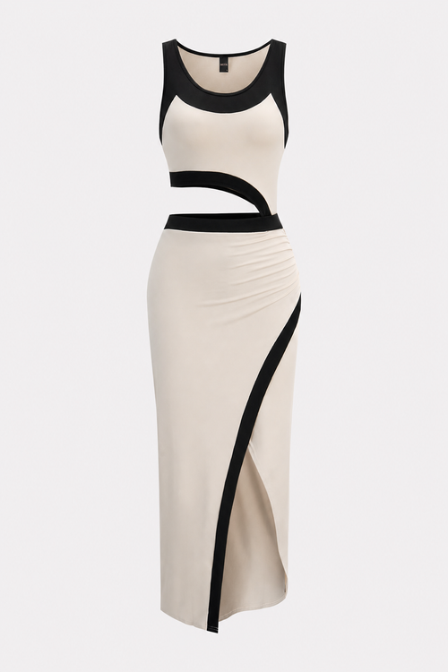 Cut-Out Jersey Midi Dress