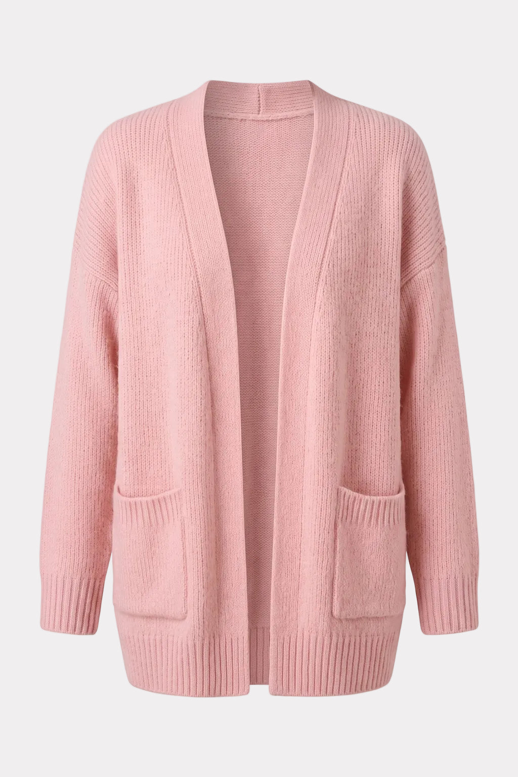 Cotton Blend Relaxed Open-Front Cardigan - 1