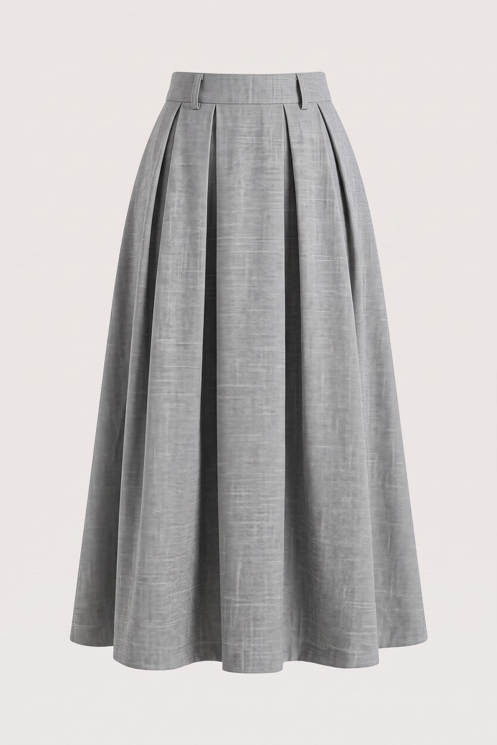 Pleated Blend Skirt With Pleated A-Line Cut - 1