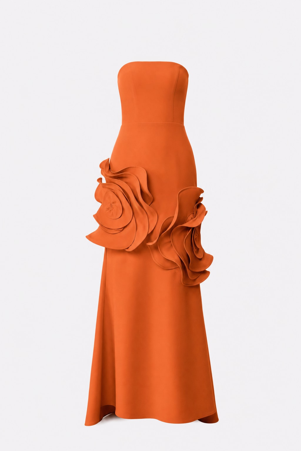 Crepe Strapless Mermaid Maxi Dress - 1