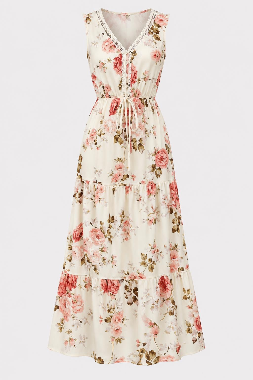 Effortless Maxi Dress With Floral Print - 1
