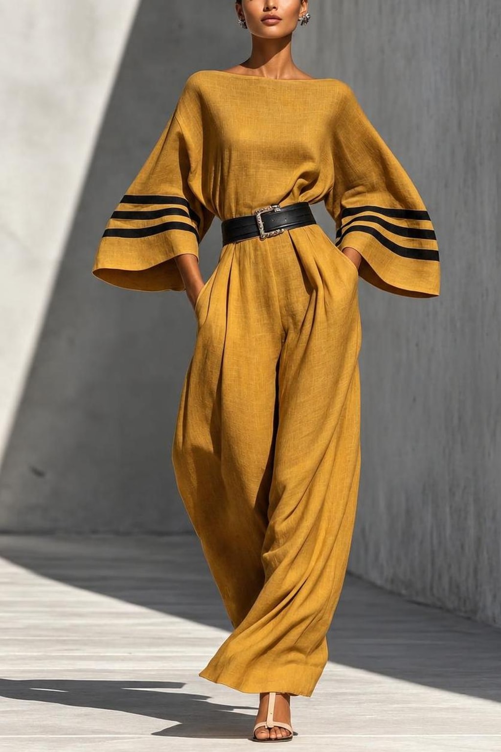 Blend Jumpsuit With Boat Neck - 6