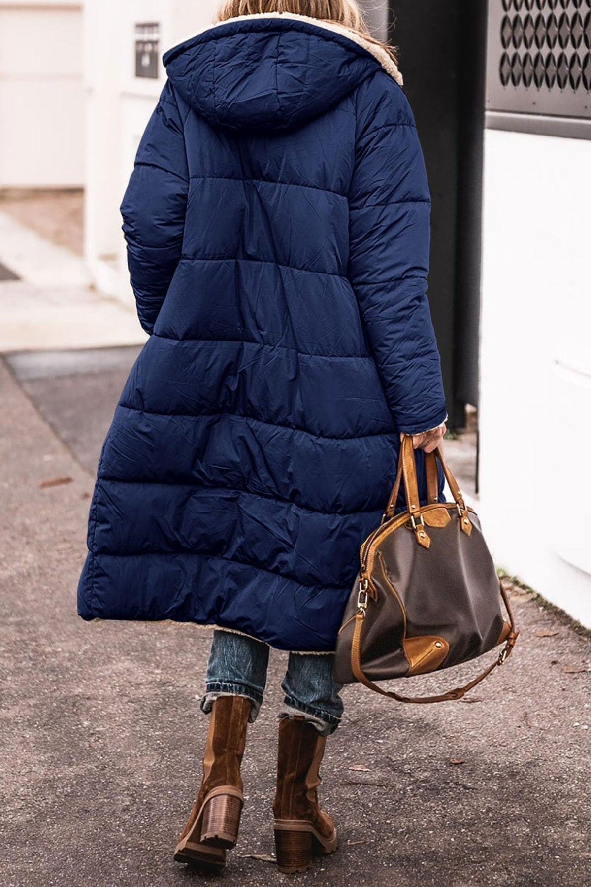 Down-Filled Long Hooded Winter Coat - view 4