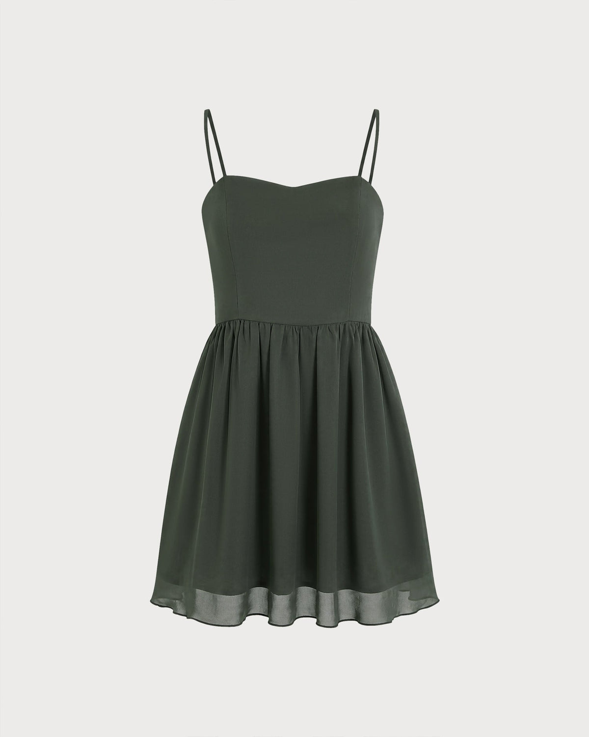 Green Sweetheart Chiffon Mini Dress - view 2