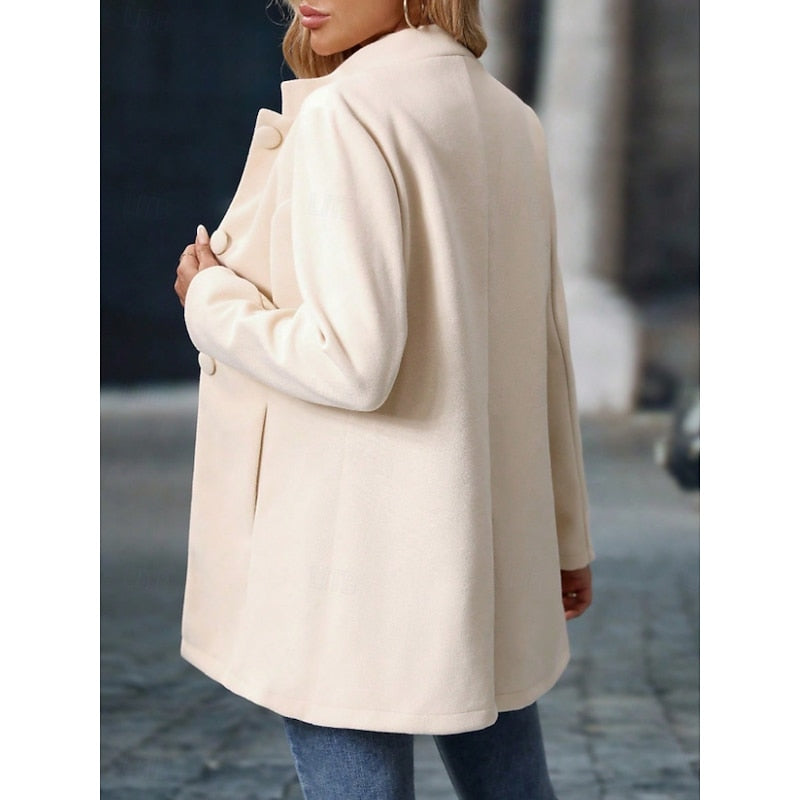 Stand collar coat with pockets - view 5