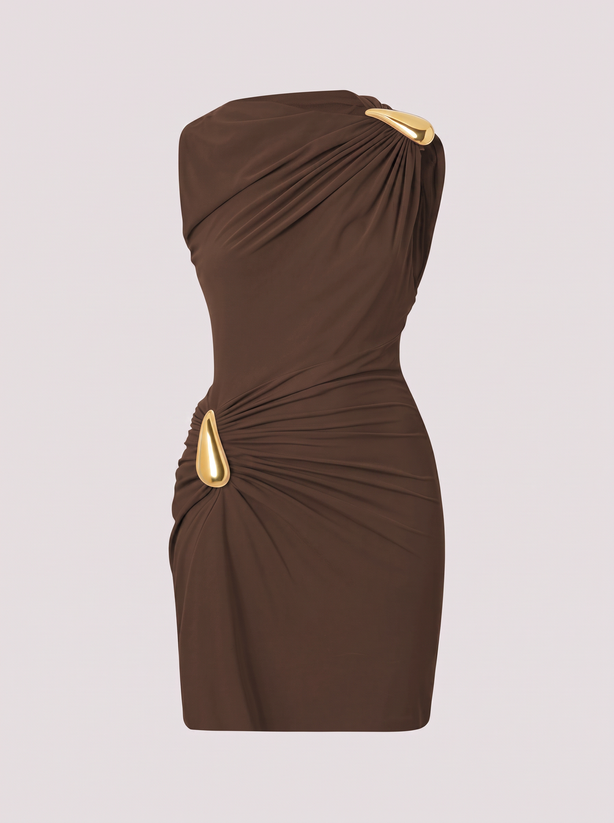 Metallic Jersey Sleeveless Mini Dress - view 10