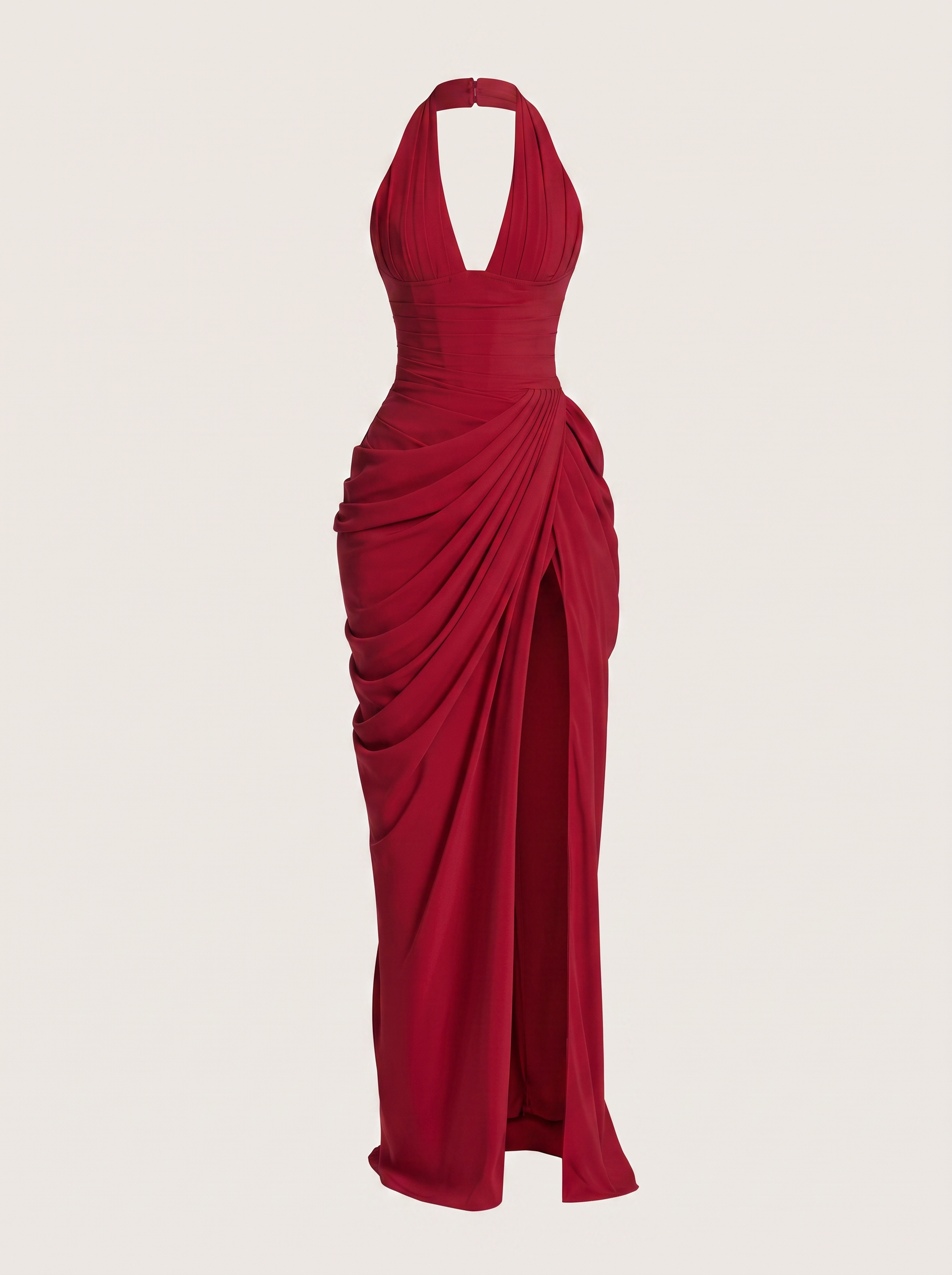 Corset Bodice Chiffon Maxi Dress, Lace-Up Back