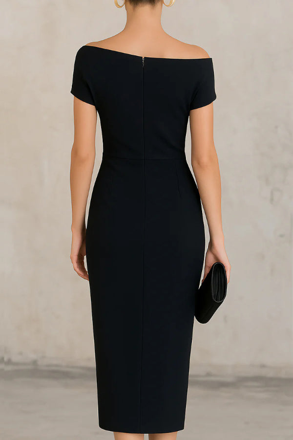 Short Sleeve Pleated Midi Dress - view 9