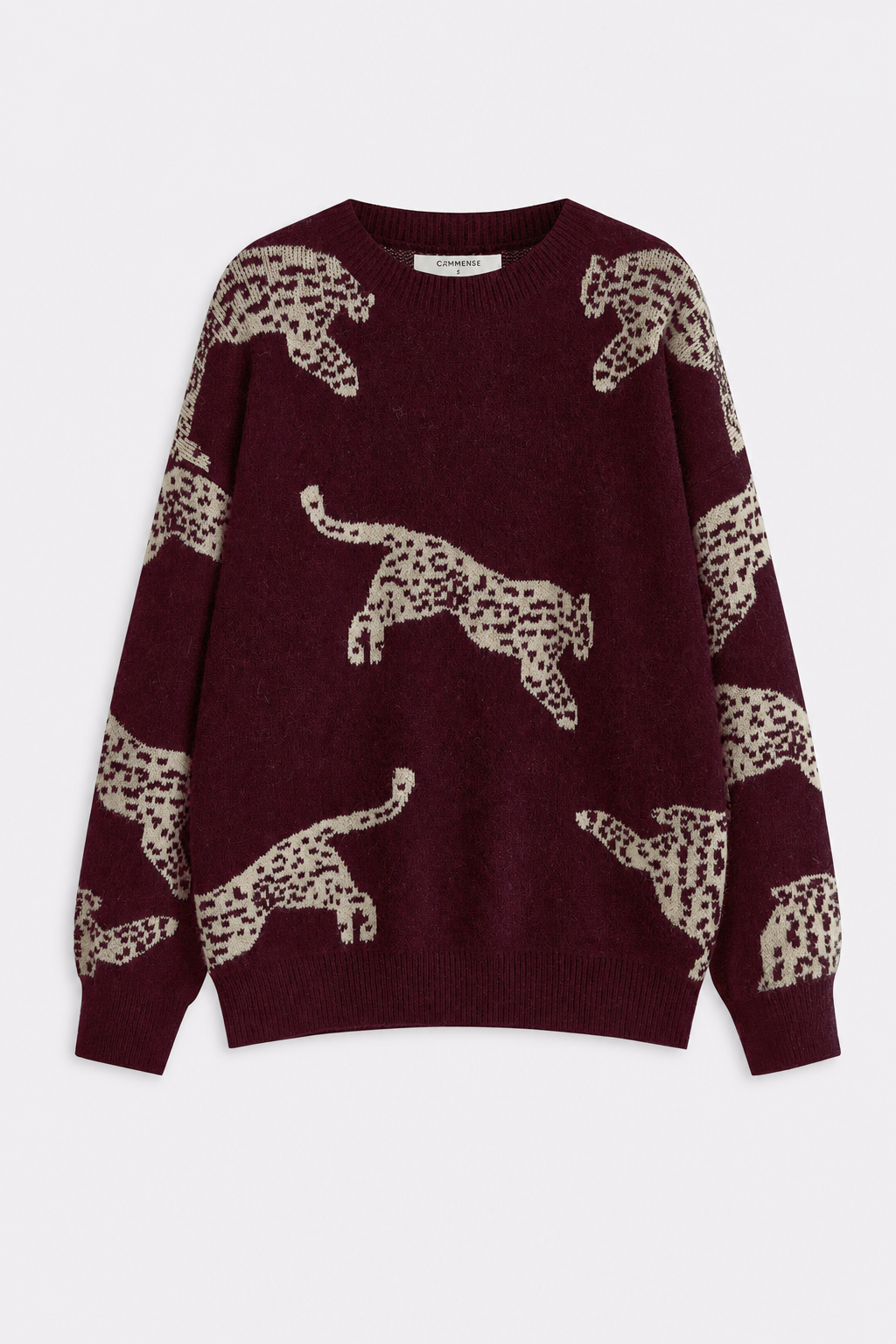 Leopard Print Knit Sweater - view 7