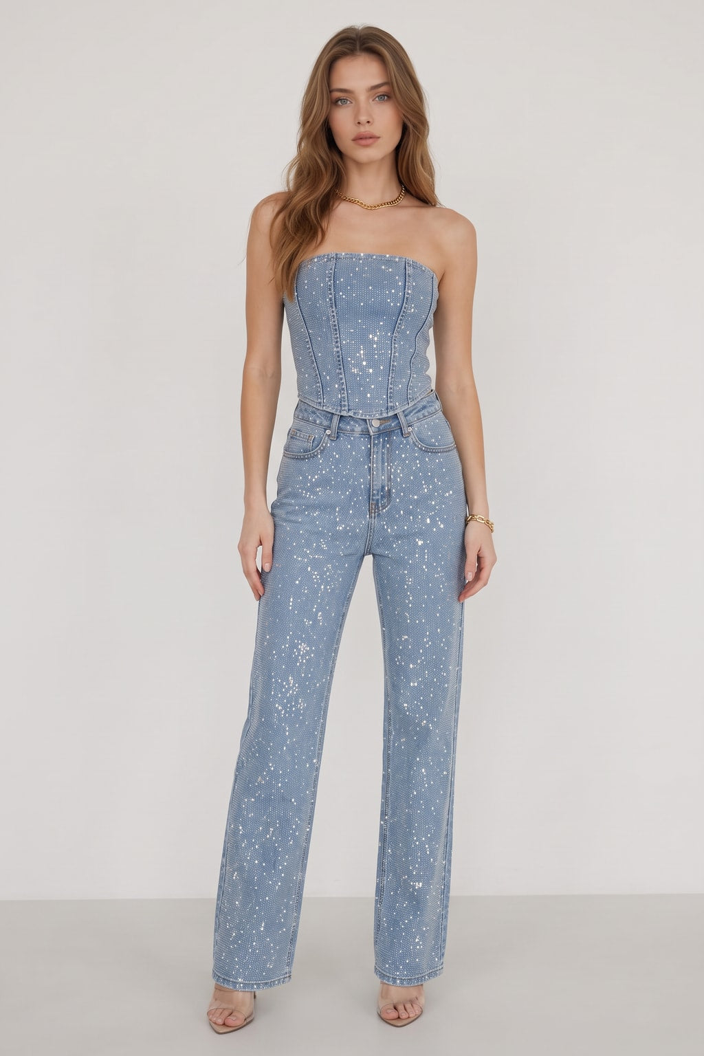 Sophisticated Sequin Strapless Jumpsuit - 5