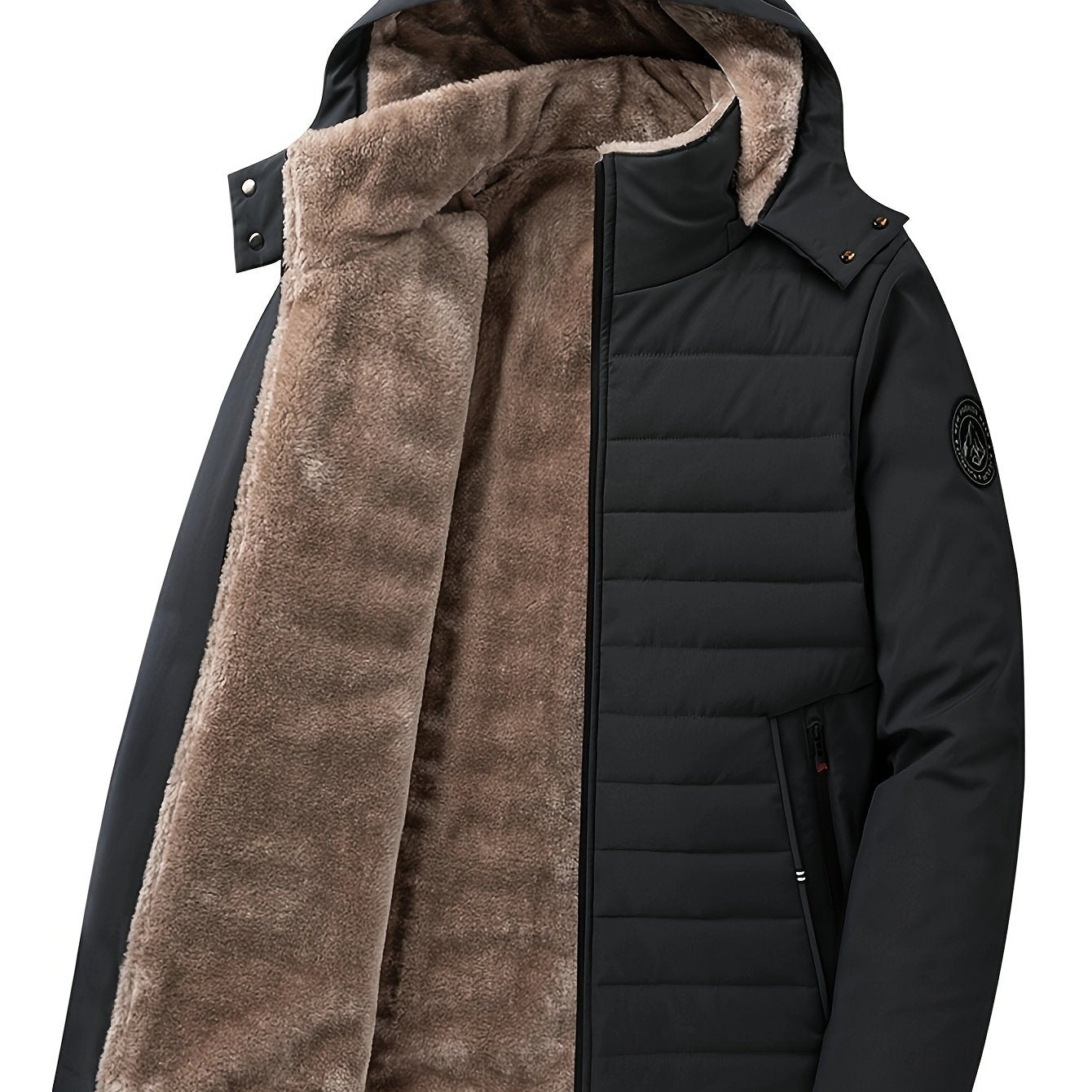 Hooded Insulated Quilted Winter Coat - view 2