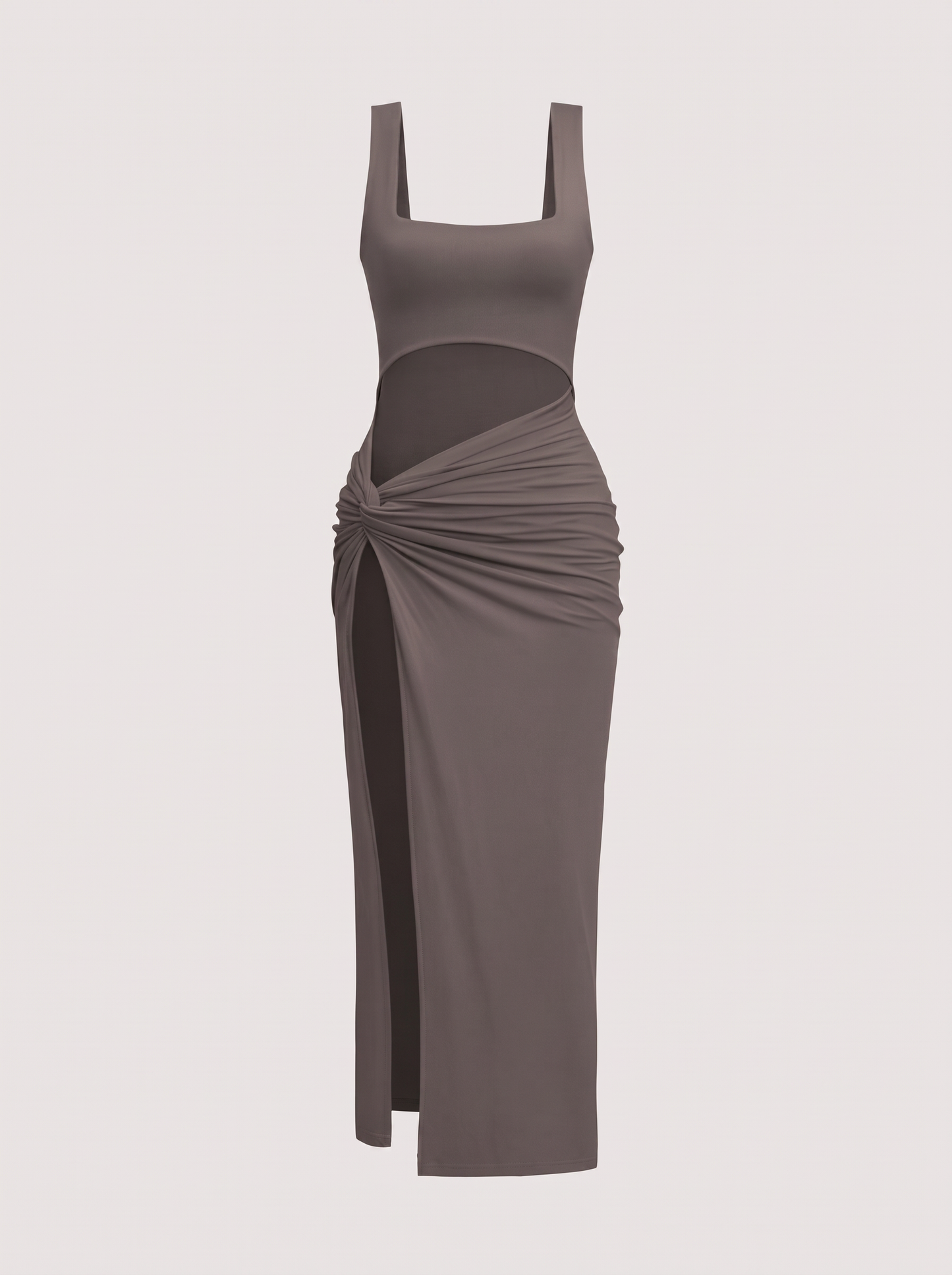 Twist Front Cutout Midi Dress - view 10