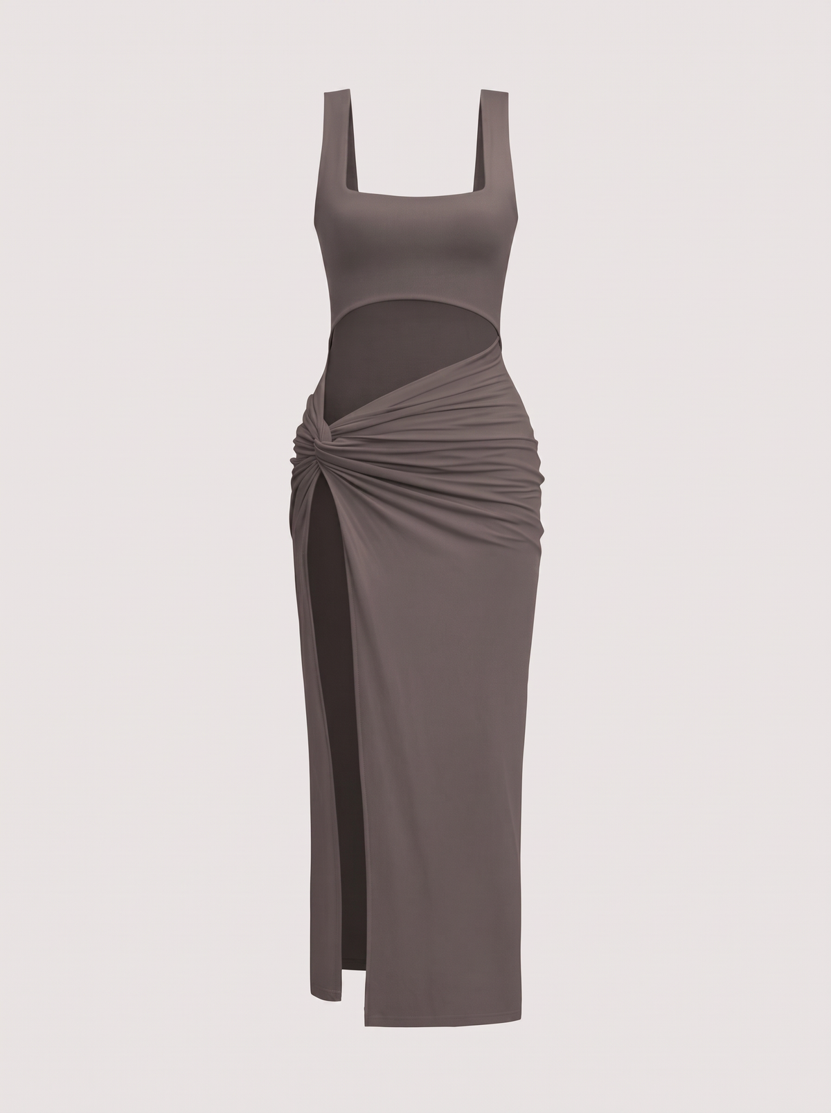 Twist Front Cutout Midi Dress - view 10