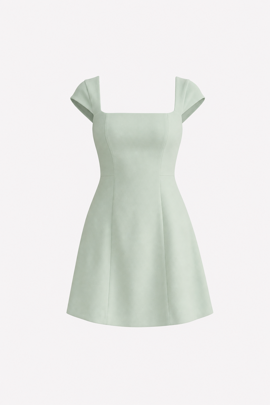 White satin A-line cap sleeve dress - view 9