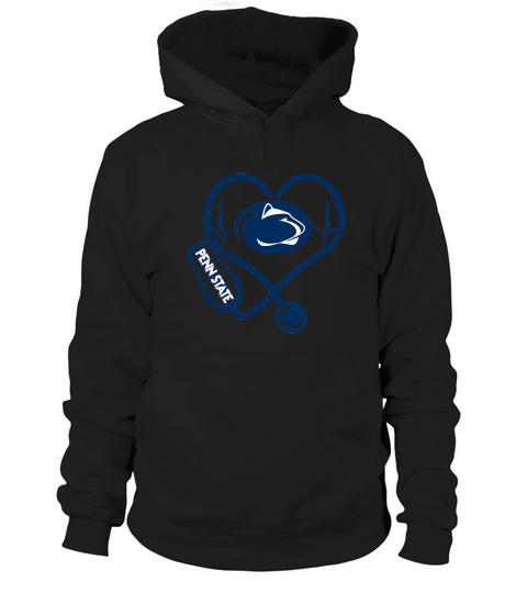 Nurse Love Penn State Nittany Lions Heartbeat Unisex Hoodie Hoodie Unisex