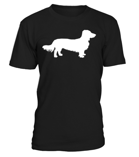 Long Hair Dachshund Dog Dachshund Gift Silhouette T-Shirt