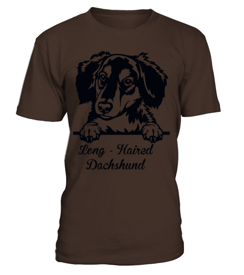 Long Haired Dachshund T-Shirt Unisex - Dark Chocolate