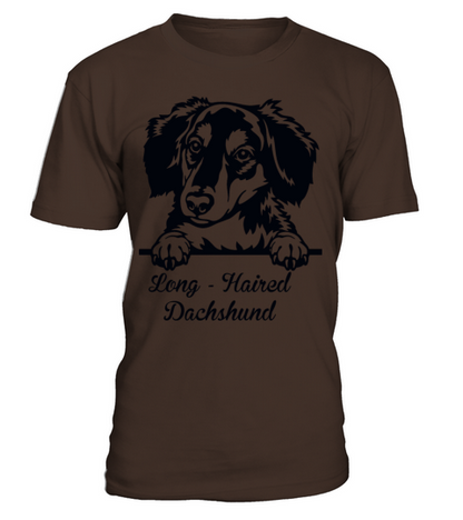 Long Haired Dachshund T-Shirt Unisex - Dark Chocolate