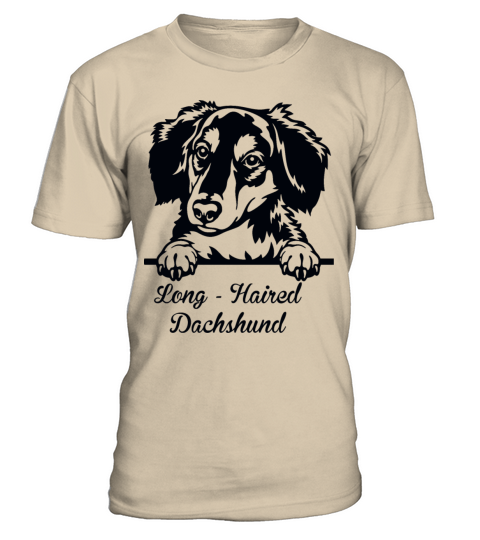 Long Haired Dachshund T-Shirt Unisex - Sand
