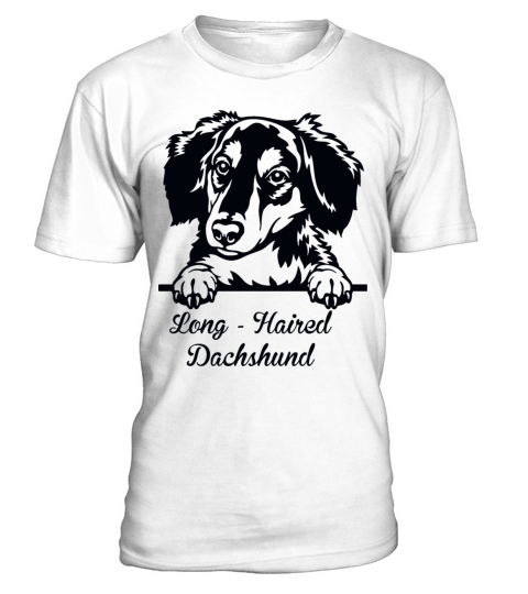 Long Haired Dachshund T-Shirt Unisex - White